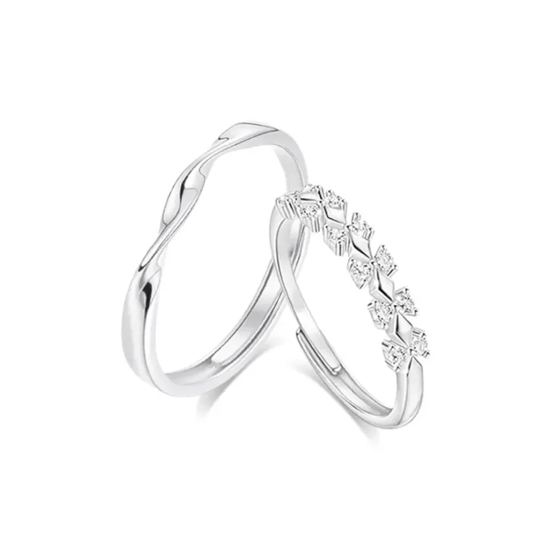 LUCA Sterling Silver Rings Unisex Gift Box Set #Sweet Love Confession-8