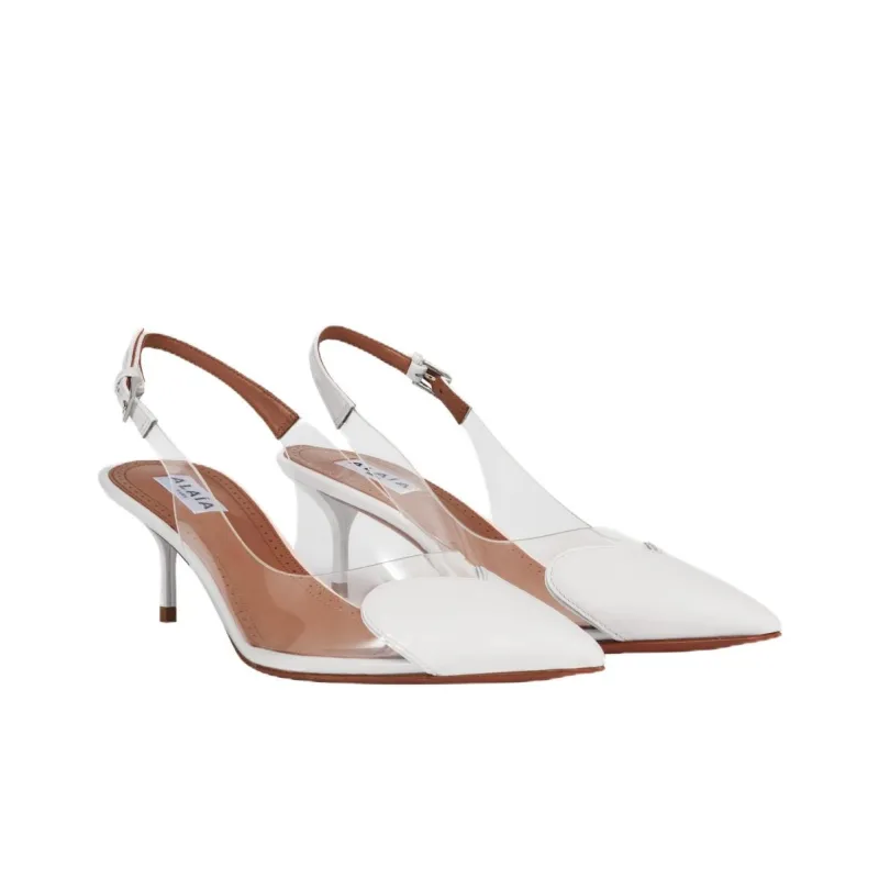 Alaïa Heart Motif Leather Ballerina Shoes-1