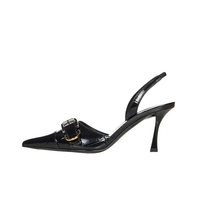 Givenchy Voyou Slim Heel High Heels 7.5cm Women's Black-0