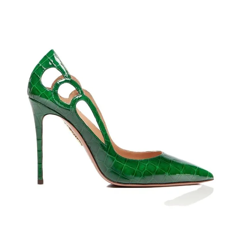 AQUAZZURA Slim Heel High Heels 10.5cm Women's Green-5
