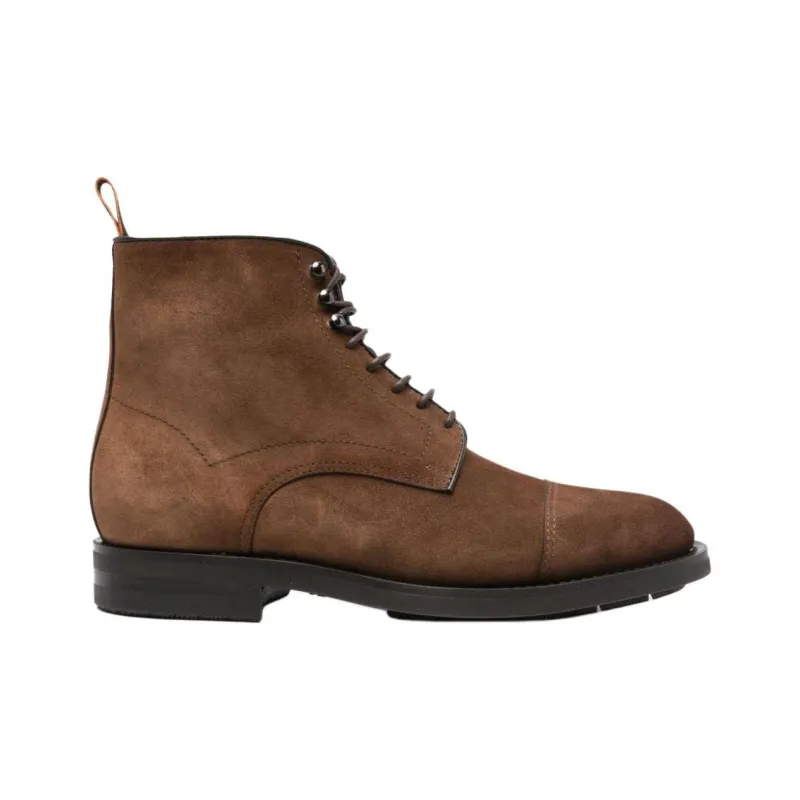 Santoni Almond Toe Low Top Boots-1