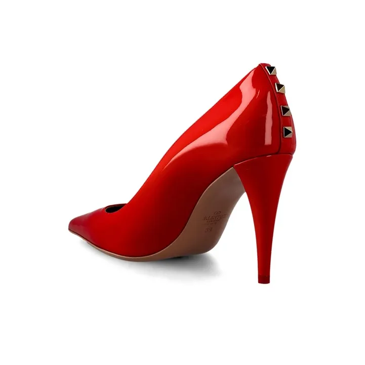 Valentino Garavani Rockstud Pumps Red Women's-4