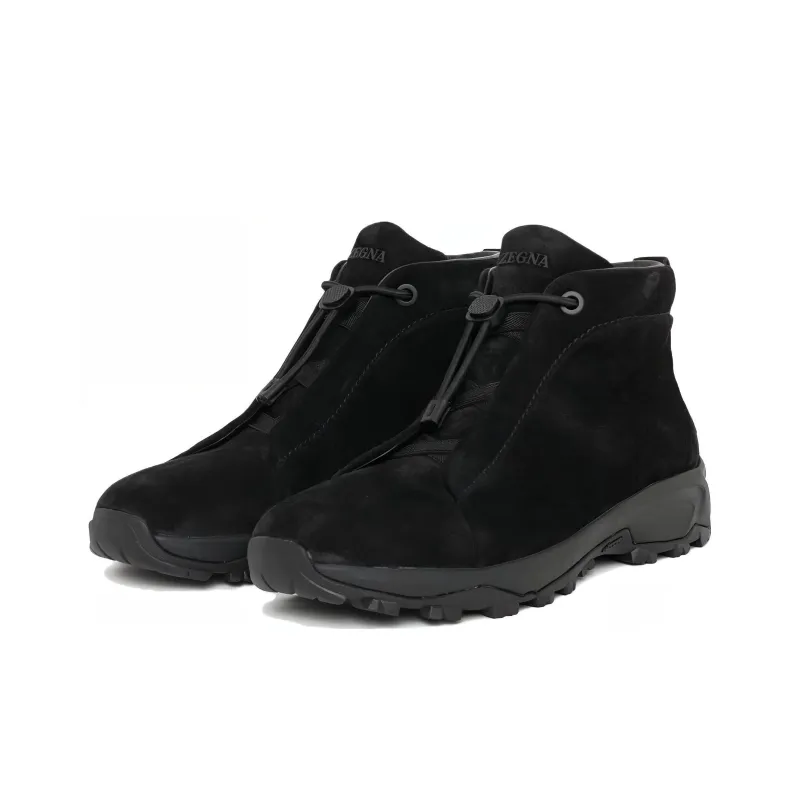 Zegna Triple Stitch Ankle Boots Men's Black-2