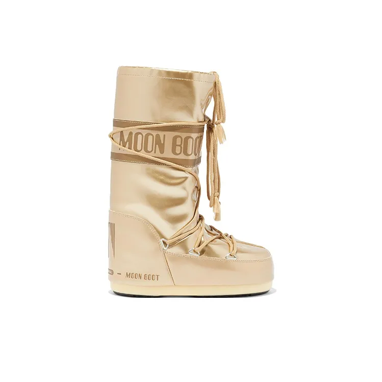 Moon Boot Icon Height Increasing Crew Snow Boots Unisex Gold-1
