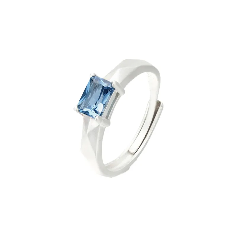AIDAQIAN S925 Silver Ring Open And Adjustable Men's-0