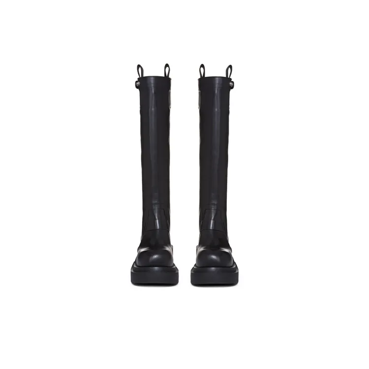 RICK OWENS 80mm Polished-leather Knee-high Boots-2