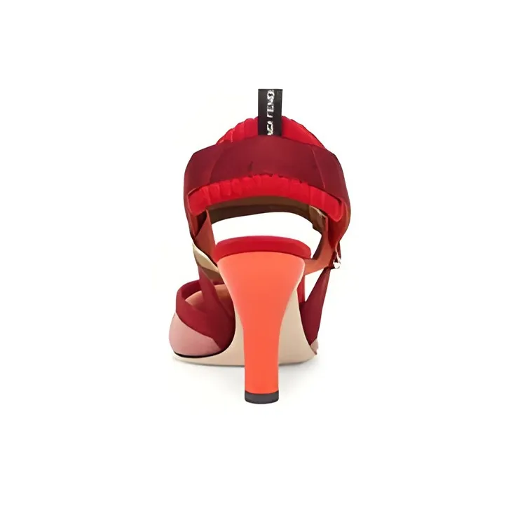 FENDI Colibri High Heels Women's Red-4