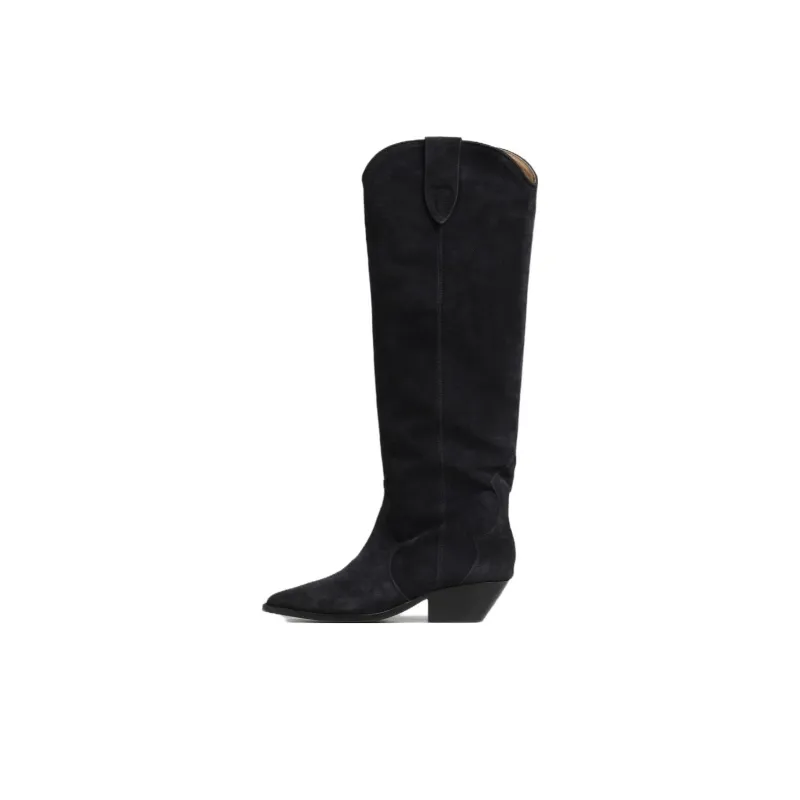 ISABEL MARANT Denvee 50mm Suede Knee-high Boots-0