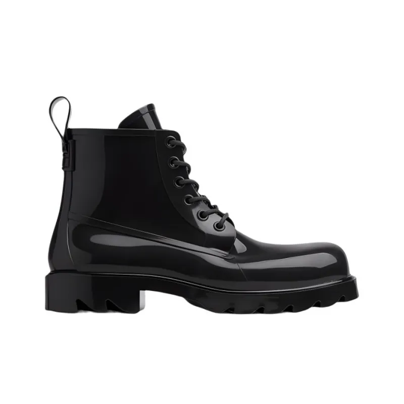 Bottega Veneta Stride Lace Up Ankle Boot Black-1