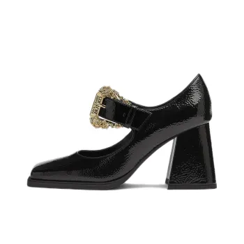 VERSACE JEANS Versace Chunky Heel High Heels Women's Black