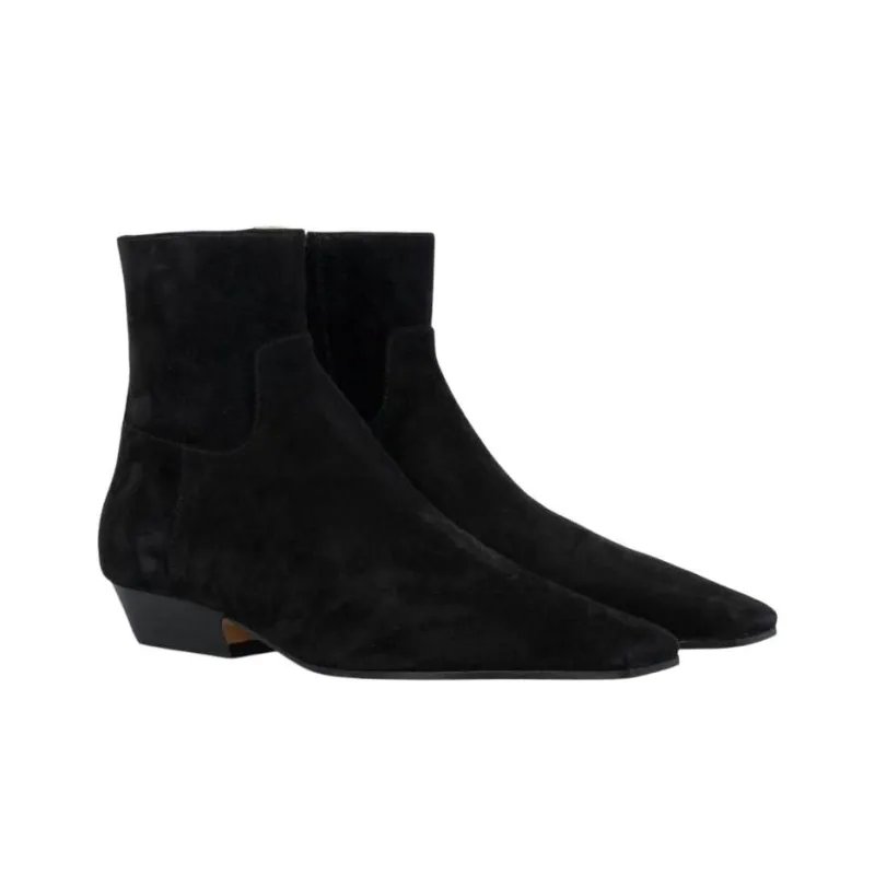 KHAITE Marfa Square-Toe Ankle Boots Women's-2