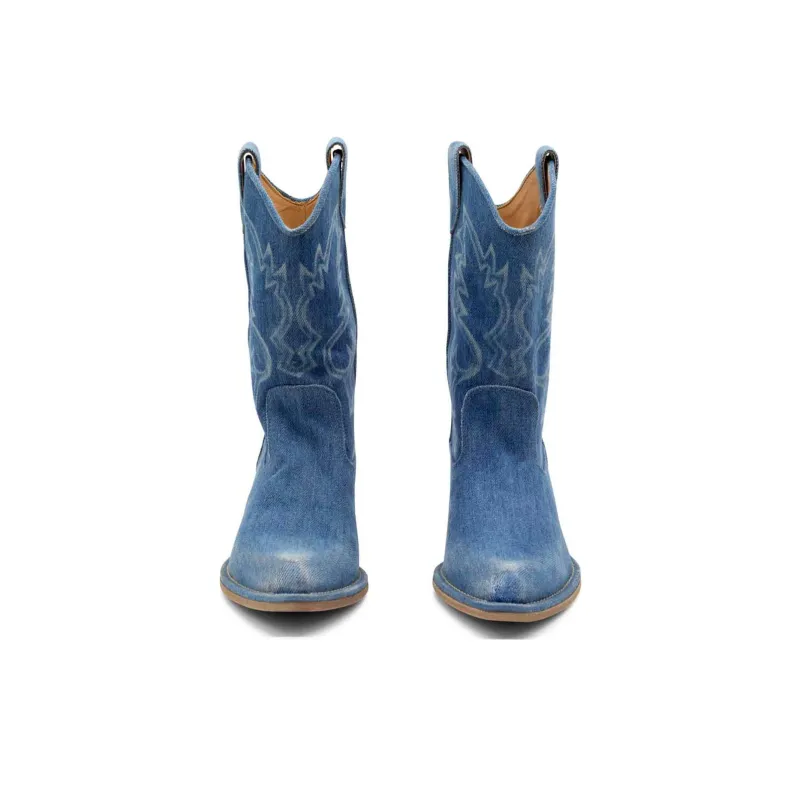 Vic Matie 50mm Denim Cowboy Boots-2