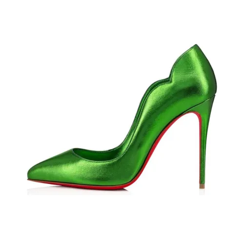 CL LUBOTING Slim Heel High Heels 10cm Women's Green