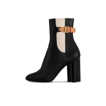 LOUIS VUITTON Silhouette Ankle Boots Women's Black