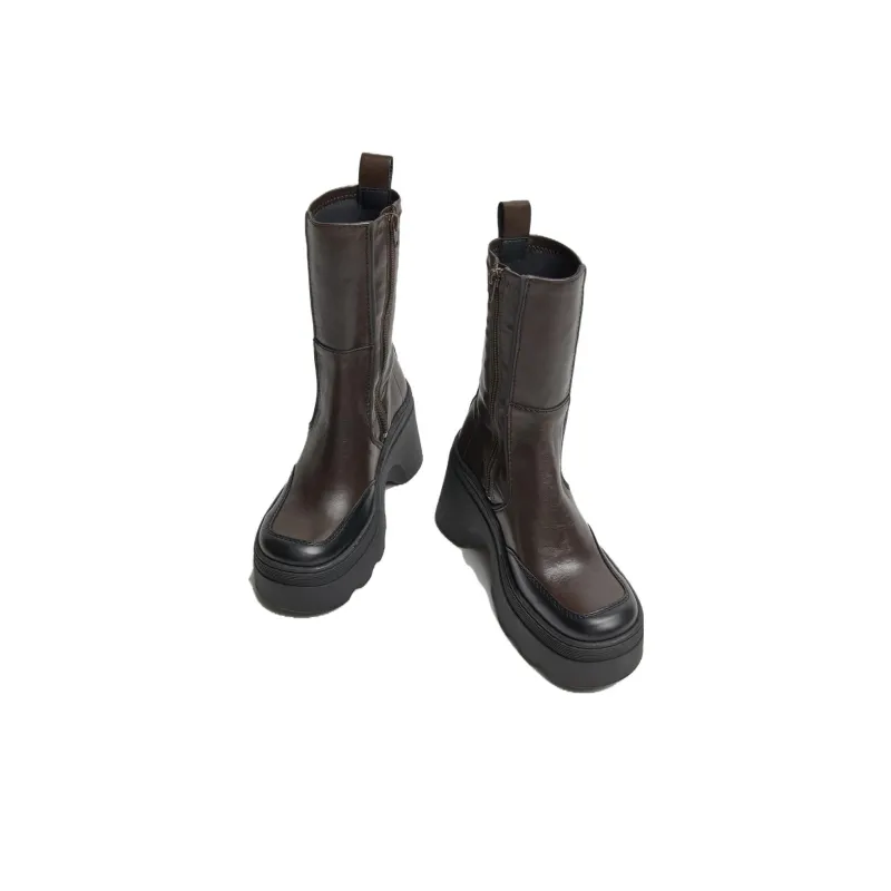 MIISTA Ankle Boots 10cm Women's Brown-1