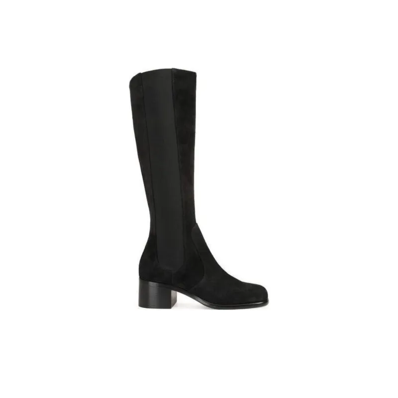 SERGIO ROSSI Sr Aden Knee-High Chelsea Boots 5cm Women's Black-1