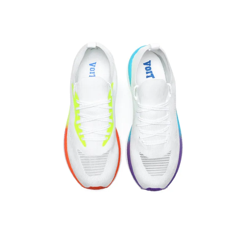 VOIT Running Shoes Unisex Low Top Left White Mismatched-2