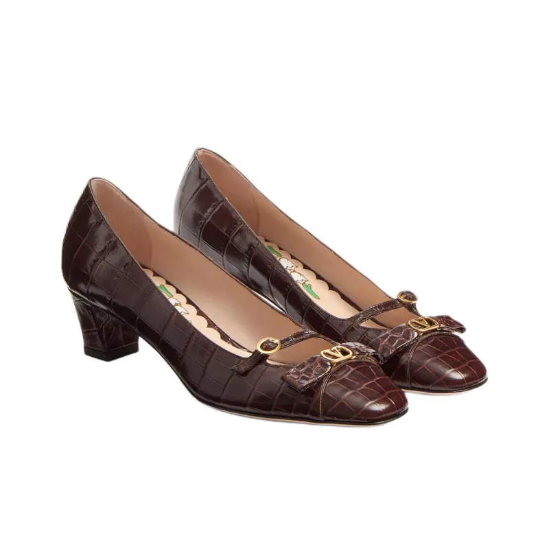 Valentino Bowow Décolleté Square Toe Pumps-2