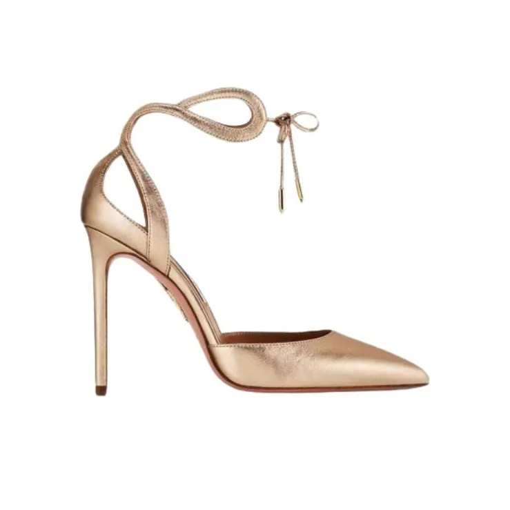 AQUAZZURA Slim Heel High Heels 10.5cm Women's Gold-1