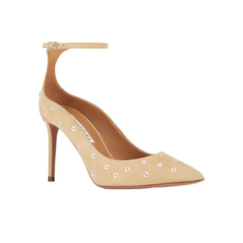 AQUAZZURA Love Affair Slim Heel High Heels 8.5cm Women's Yellow-2