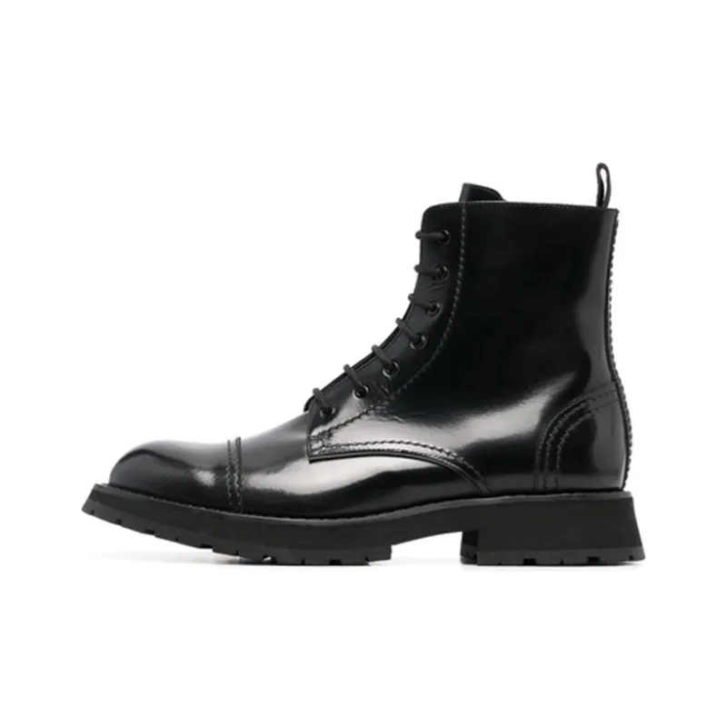 Alexander McQueen Lace Up Ankle Boots-0