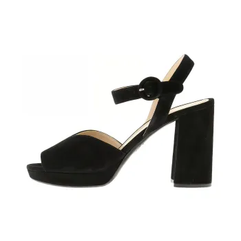 PRADA Chunky Heel One Strap Sandals Women's Black