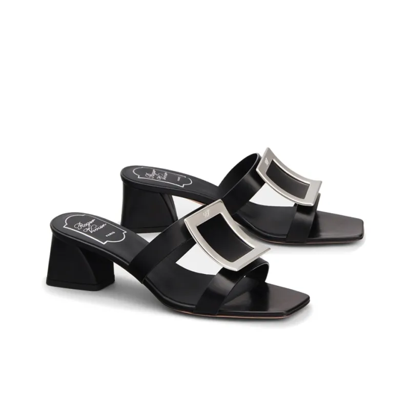 Roger Vivier Block Heel High Heels 4.5cm Women's Black-1