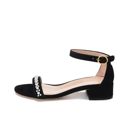 Stuart Weitzman/SW Chunky Heel Strap Sandals 3.5cm Women's Black
