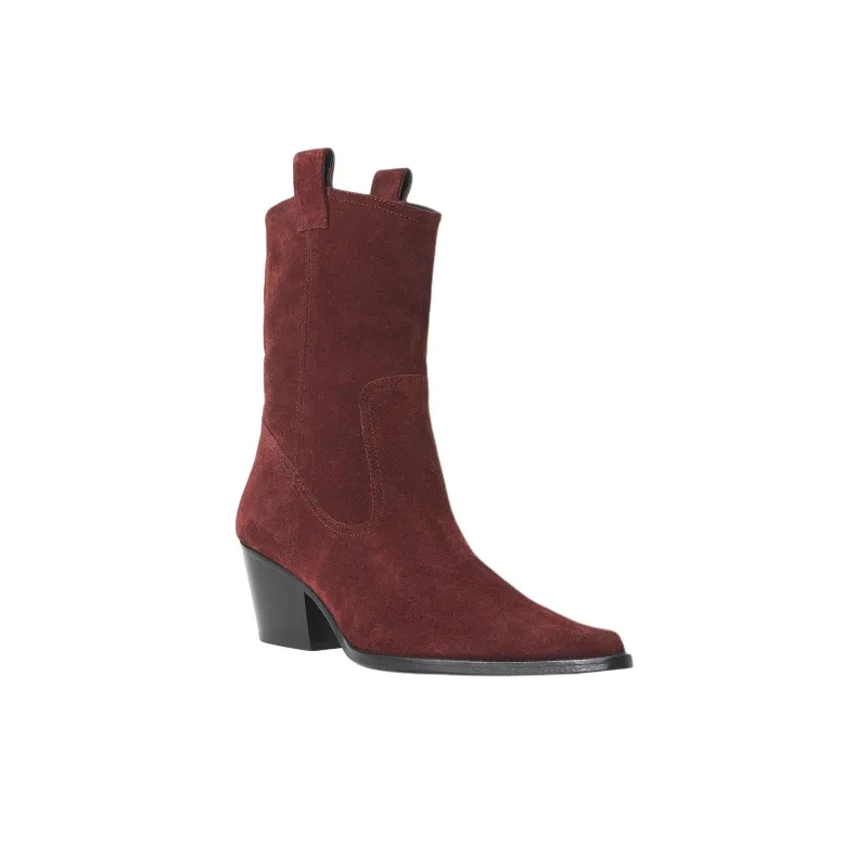 Staud June Ankle Boots 4cm Women's Red-2