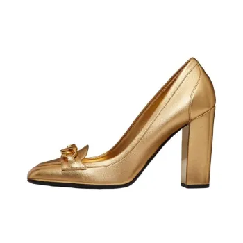 Valentino VLogo Chain Linked Square Toe Pumps