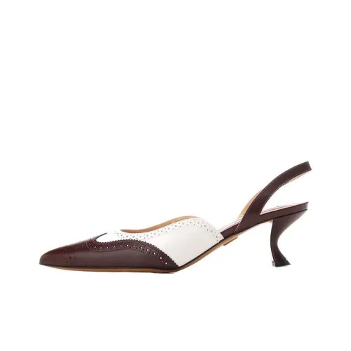 THOM BROWNE Brogue-detailed 70mm Slingback Pump