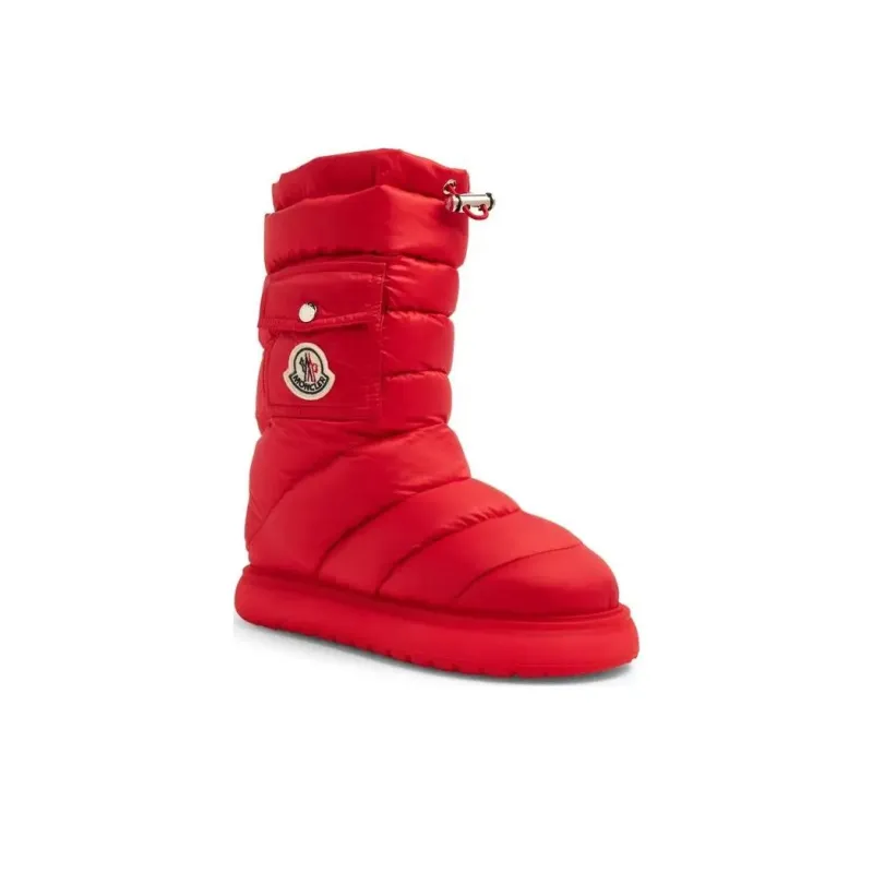 Moncler Gaia Warm Crew Snow Boots Women's Red-2