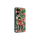 Night Green-Floral Cotton Jacket Dancing