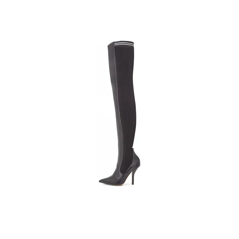 FENDI Knee high Boots Women's Black-0