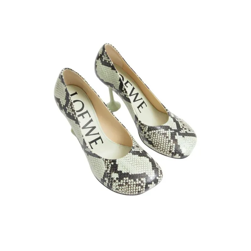 LOEWE Toy Irregular Heel High Heels 9cm Women's Green-3