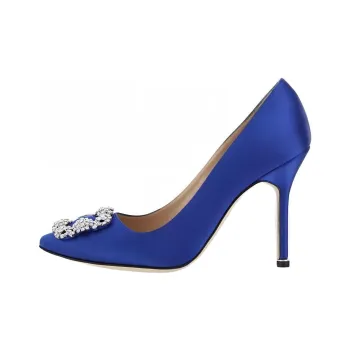 MANOLO BLAHNIK Slim Heel High Heels 11cm Women's Blue