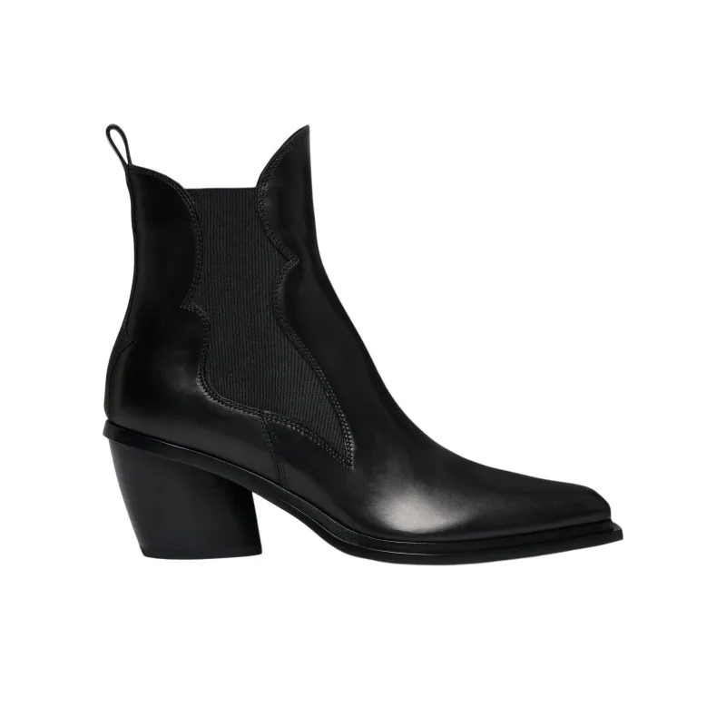 SARTORE Short Chelsea Boots 7cm Women's Black-1