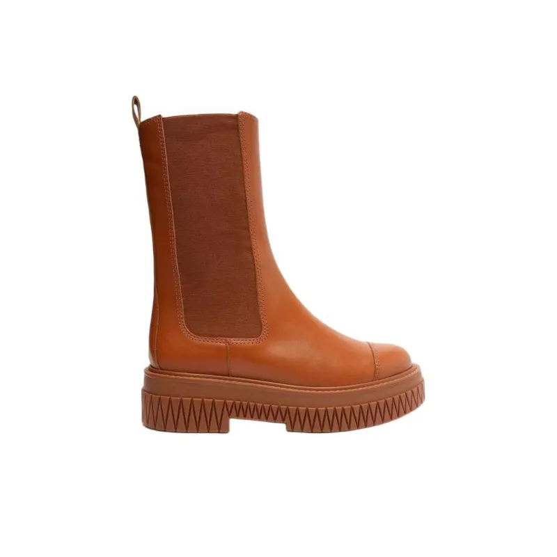 Schutz Chelsea Short Chelsea Boots Women's Brown-1