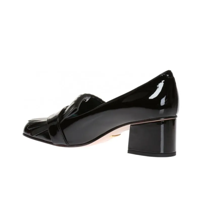 GUCCI Chunky Heel High Heels 5cm Women's Black-3