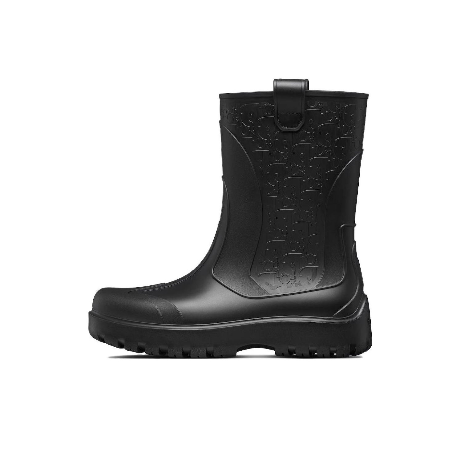 DIOR Garden Rain Boot 'DIOR Oblique Embossed - Black' Shoe
