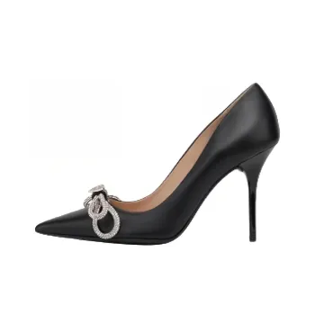 LOVE MOSCHINO Logo-plaque Bow 100mm Pumps