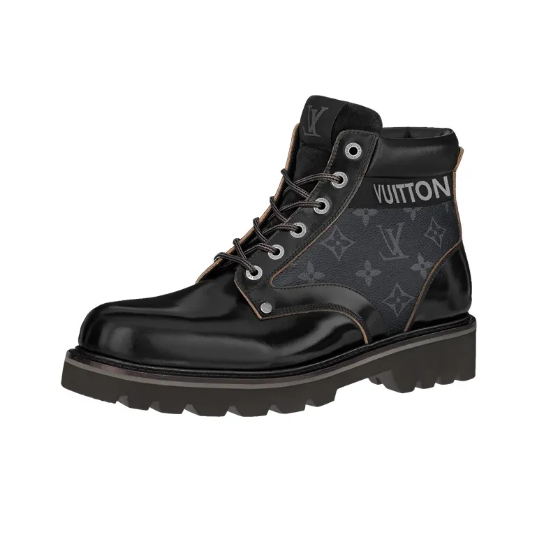 LOUIS VUITTON Oberkampf Ankle Sneakers 'Monogram Black'-0
