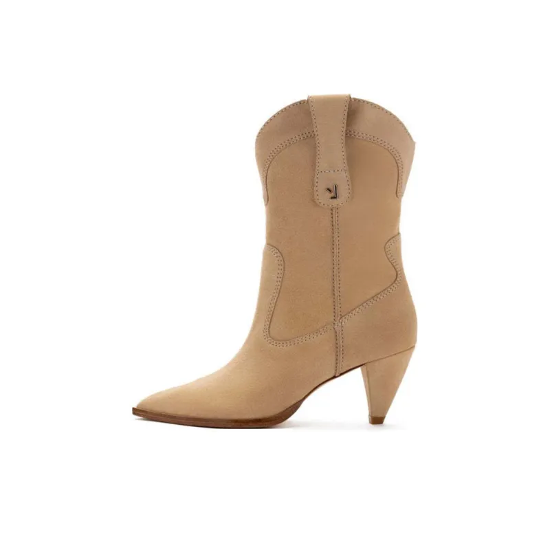 Larroude Thelma Ankle Boots 6.5cm Women's Sand-0