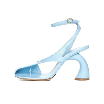 DRIES VAN NOTEN Chunky Heel Strap Sandals Women's Blue