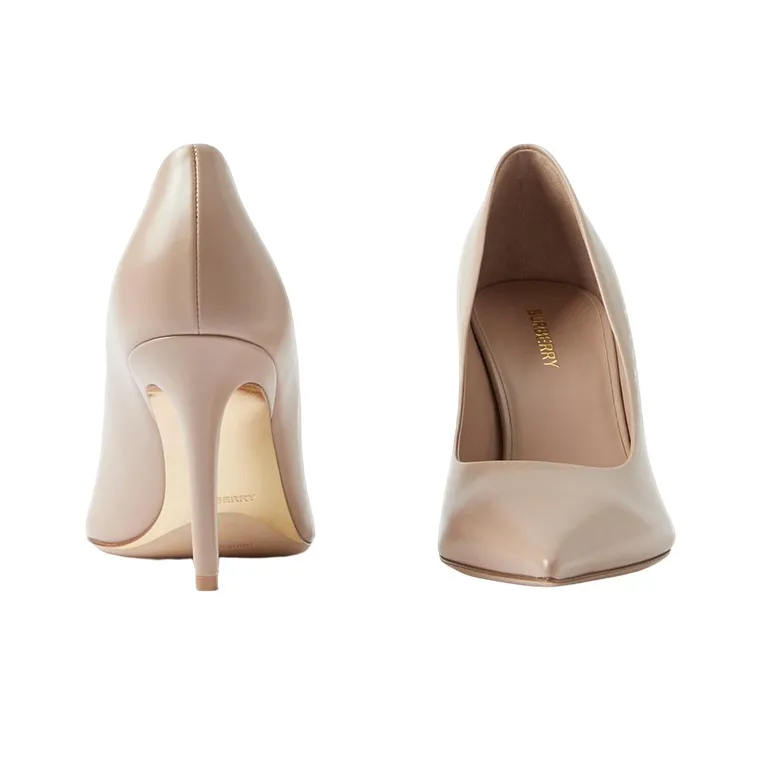 Burberry 85mm Leather Pointed-toe Pumps-3