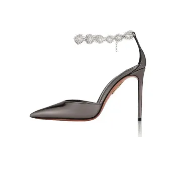 AQUAZZURA Comet 105mm Crystal-embellished Patent Pumps
