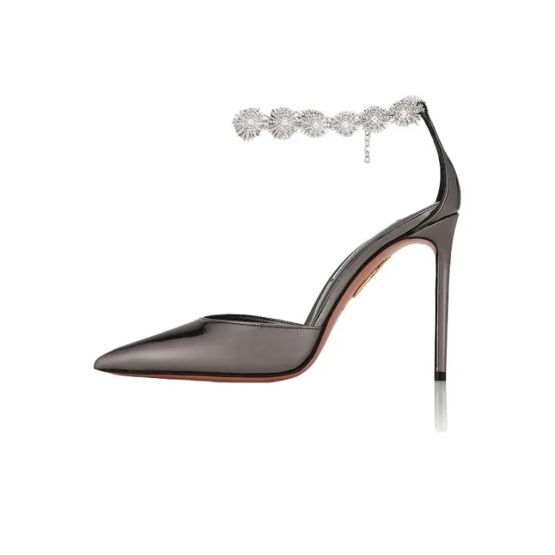 AQUAZZURA Comet 105mm Crystal-embellished Patent Pumps-0