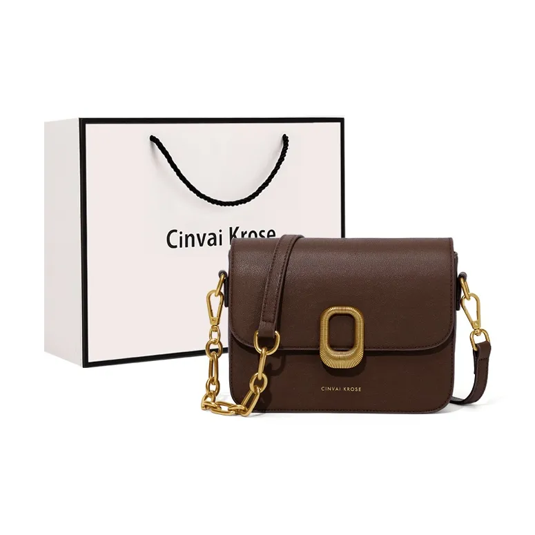 Simvay Clos Synthetic Leather Shoulder Bag Crossbody Bag Small Size Women's Brown/Coffee-5