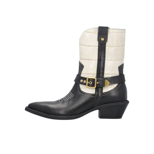 PINKO Texan Ankle Boots 5.5cm Women's Black White