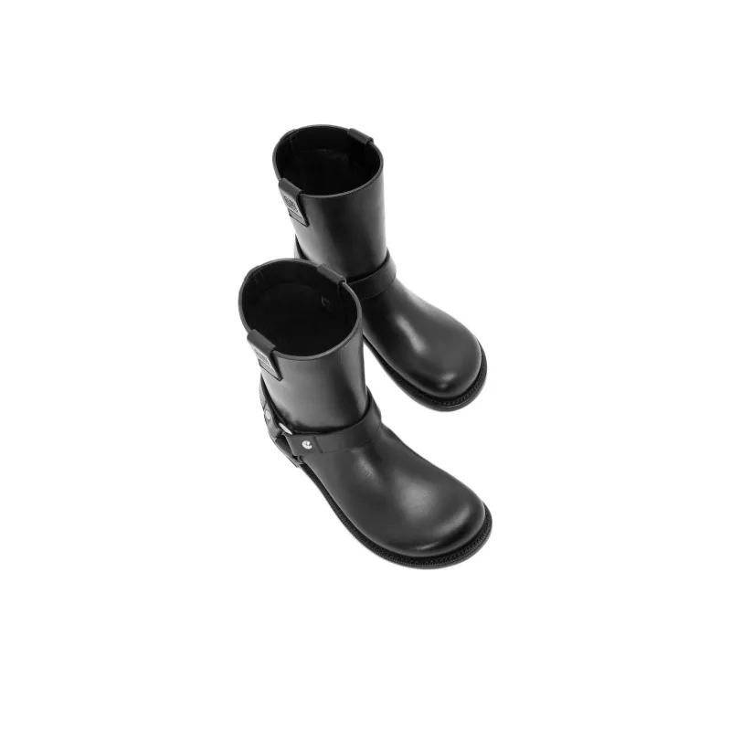 LOEWE Campo Ankle Boots 3cm Men's Black-4